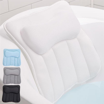 GORILLA GRIP front view bath pillow showing full ergonomic support and comfort