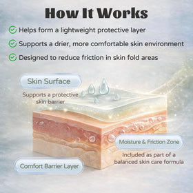 GosBio applied to inner thigh demonstrating friction relief effect