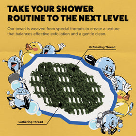 GOSHI towel hanging dry to show quick-dry, hygienic design