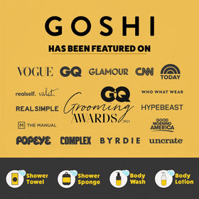 GOSHI sponge generating rich lather with soap for efficient cleanser use and soft foam