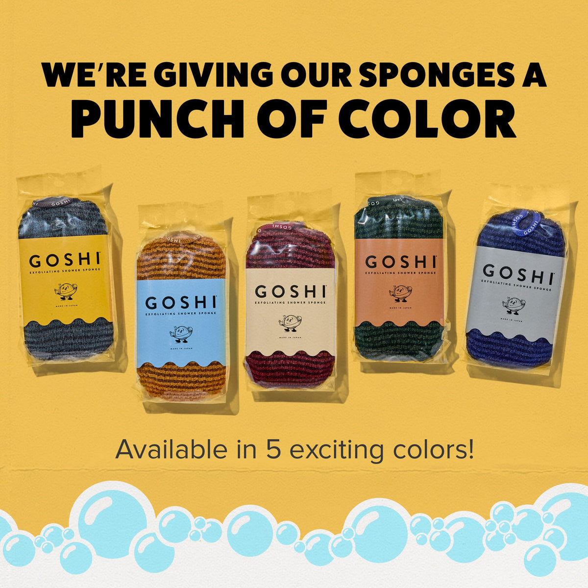 GOSHI label close-up showing made in Japan quality and careful textile craftsmanship