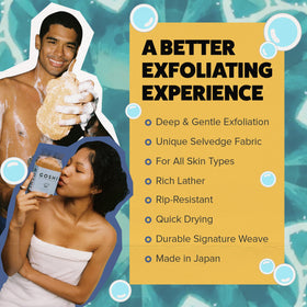 GOSHI sponge held in hand to show size and rip-resistant construction benefit