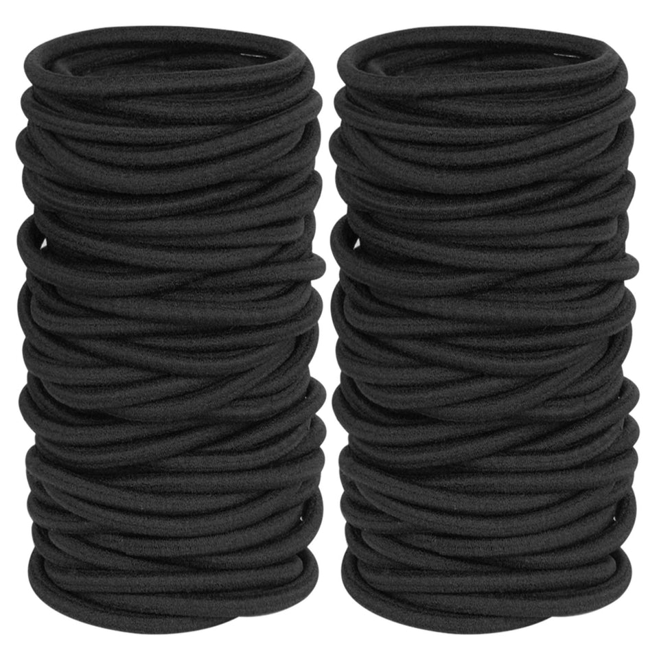 GOSICUKA front packaging showing 120 black hair ties and storage convenience