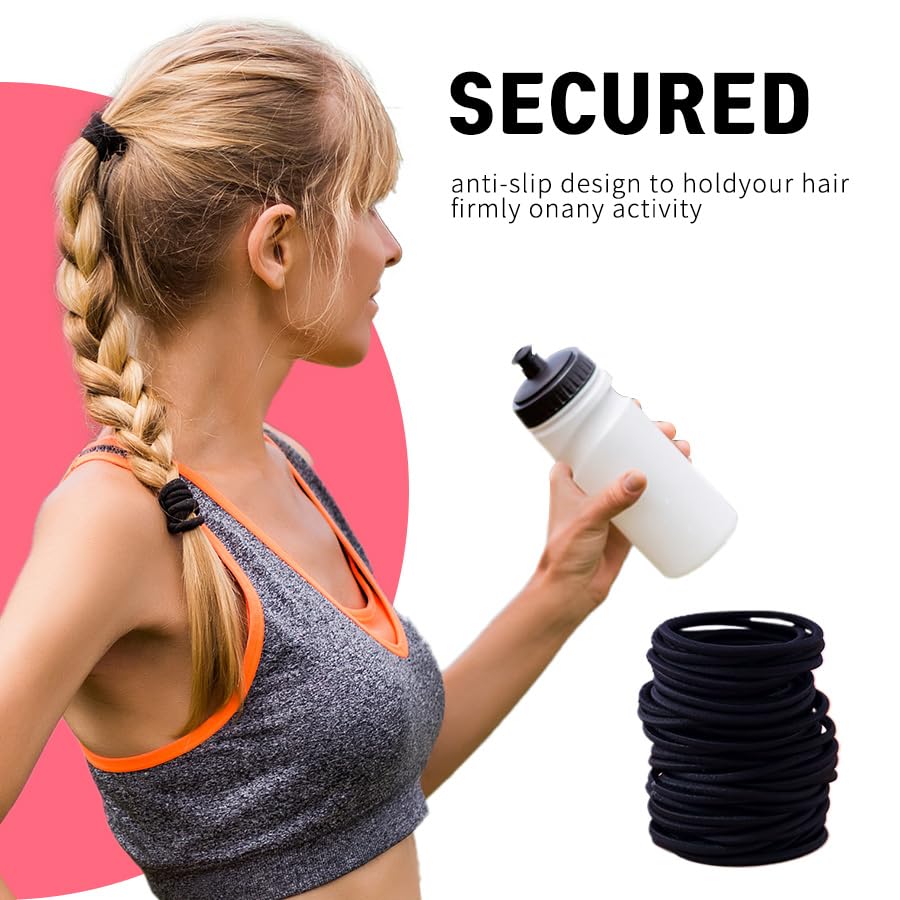 GOSICUKA ponytail in use on curly hair showing secure comfortable hold