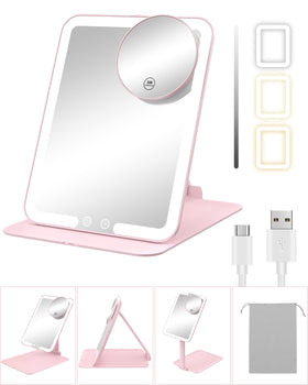 Gospire front view folded pink compact and travel-ready