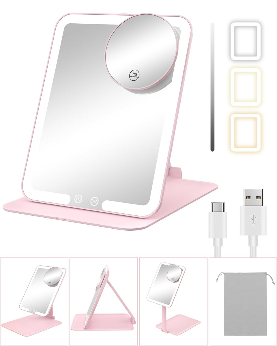 Gospire front view folded pink compact and travel-ready