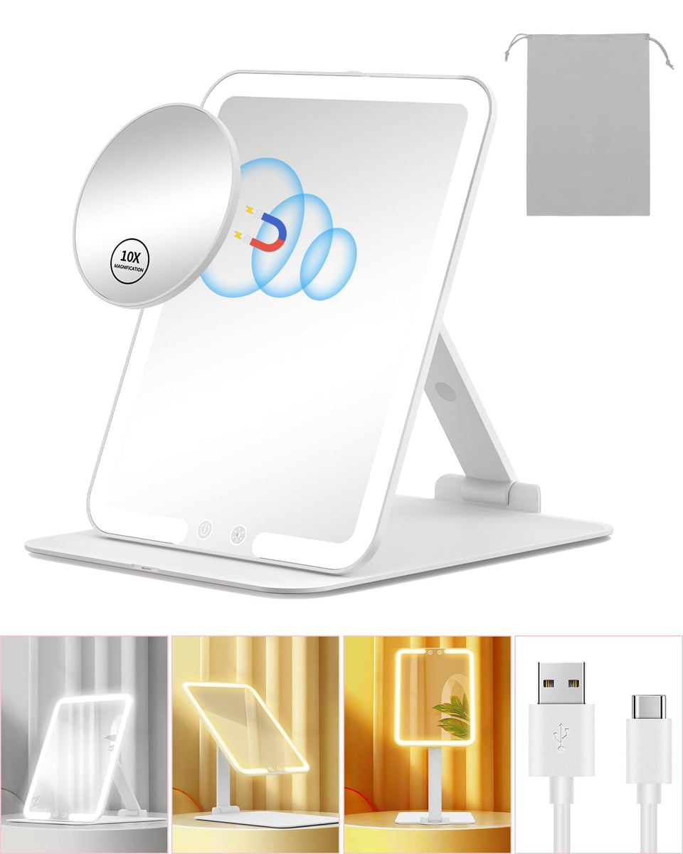 Gospire front folded mirror showing compact design and travel readiness