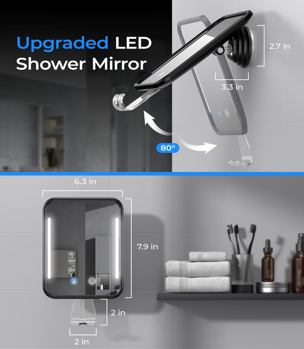Gospire LED lighting turned on showing bright adjustable illumination benefit