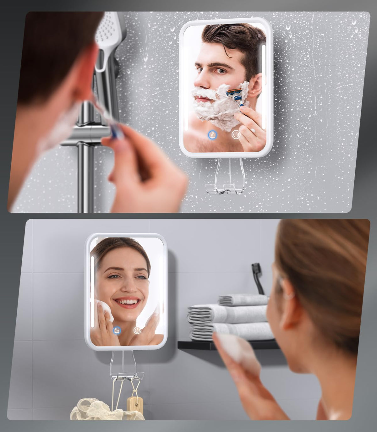 Gospire lifestyle shot in a shower showing convenient no-drill installation