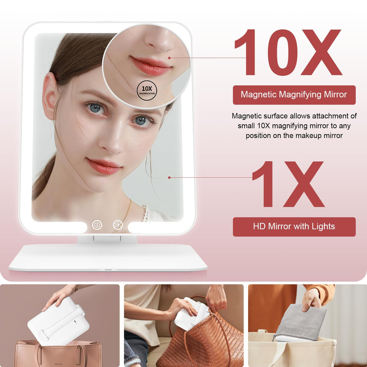Gospire velvet pouch and USB-C cable included for easy transport