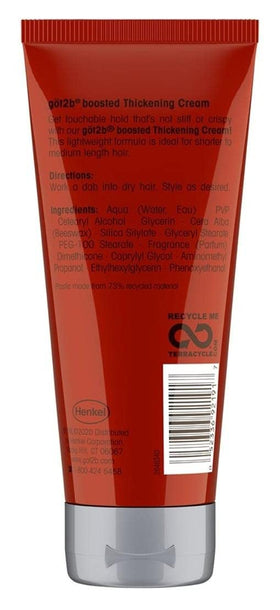 Got2B applied during blowout showing root lift and fuller-looking hair