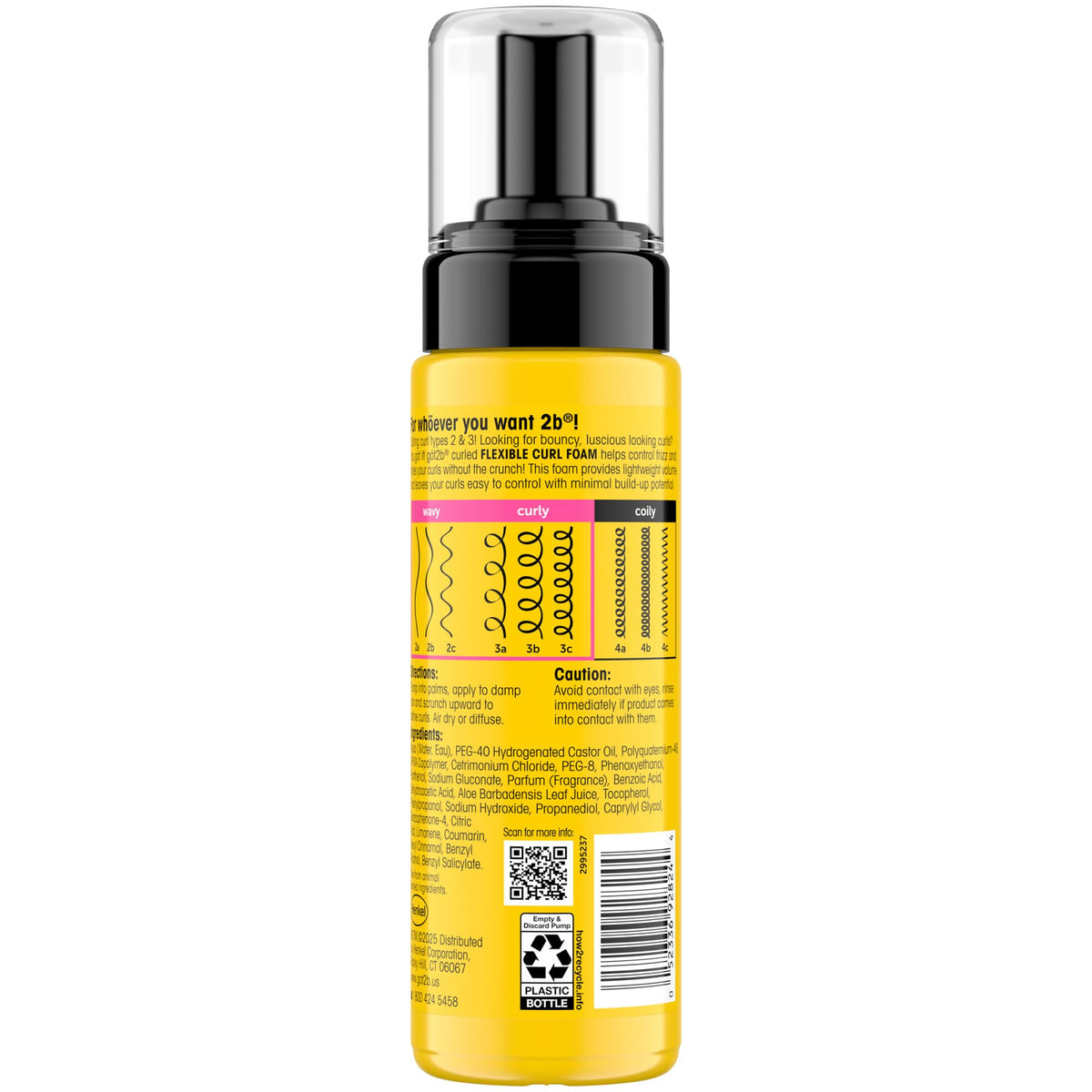 Got2B ingredient label highlighting aloe vera and vitamin E benefits