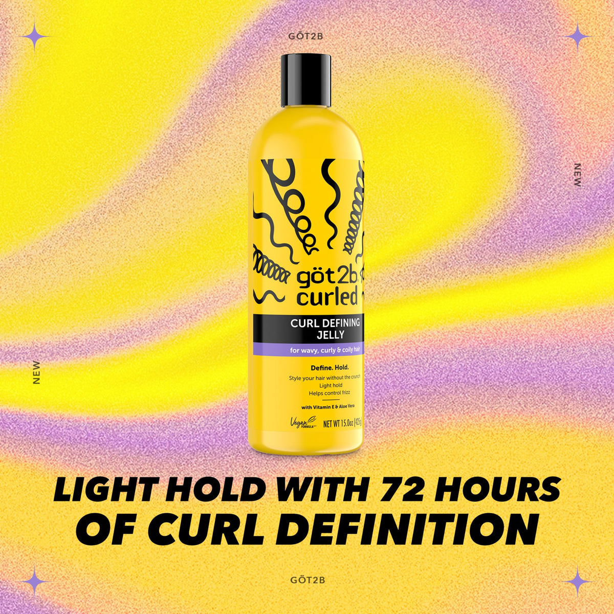 Got2B Curled gel texture close-up displaying clear jelly and moisturizing consistency