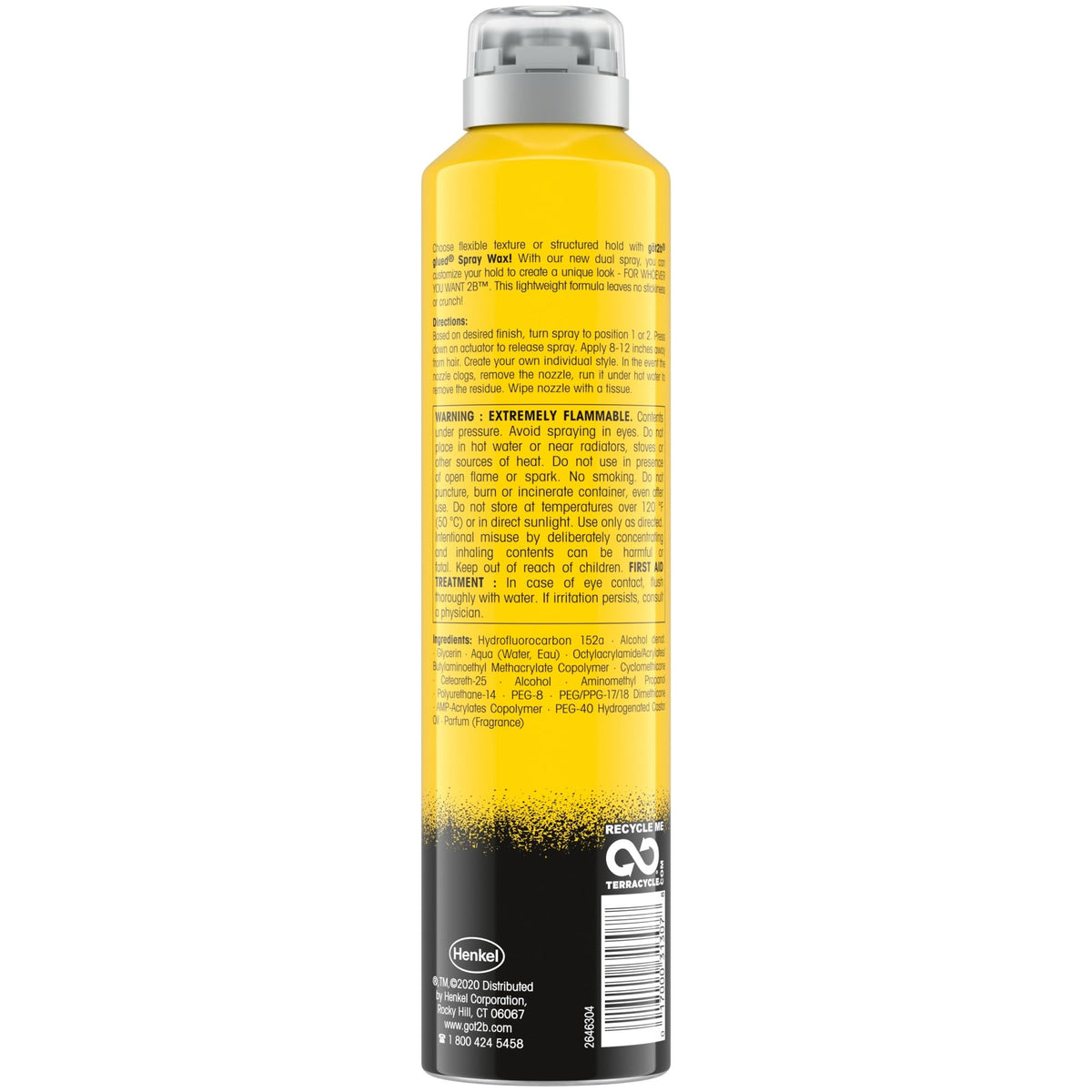 got2b Glued side label with ingredients and directions for informed use