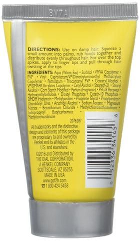 got2b glued closeup of gel texture on fingers creating sharp spikes and long-lasting hold