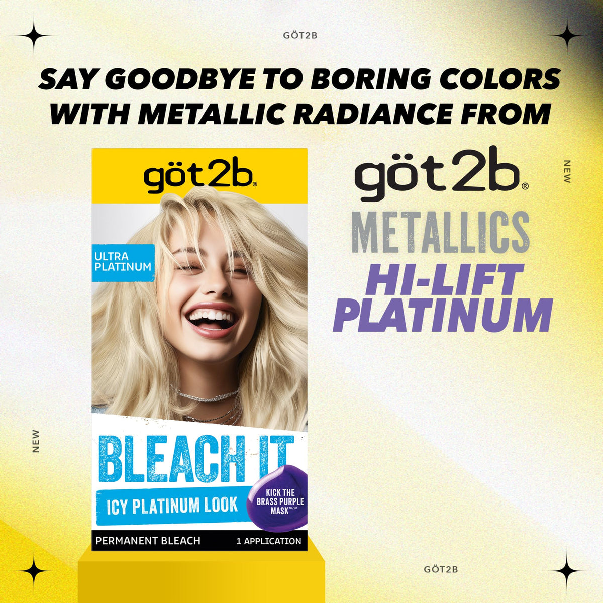 got2b platinum hair outdoors showing cool, vibrant finish