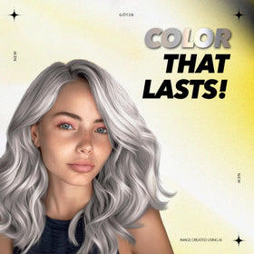 Got2b after-color treatment tube held against hair to show conditioning and shine benefits
