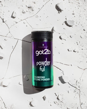 Got2B powder applied at roots creating instant volume and natural lift