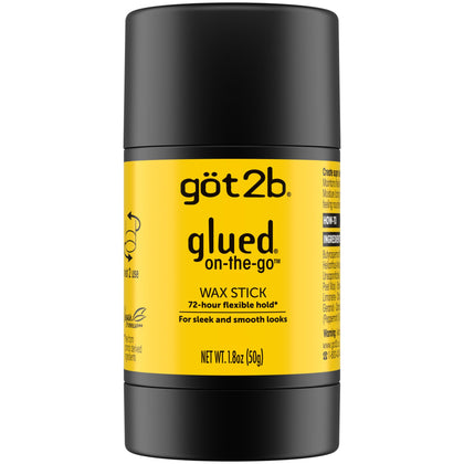got2b product front packaging showing sleek wax stick and branding benefit portability