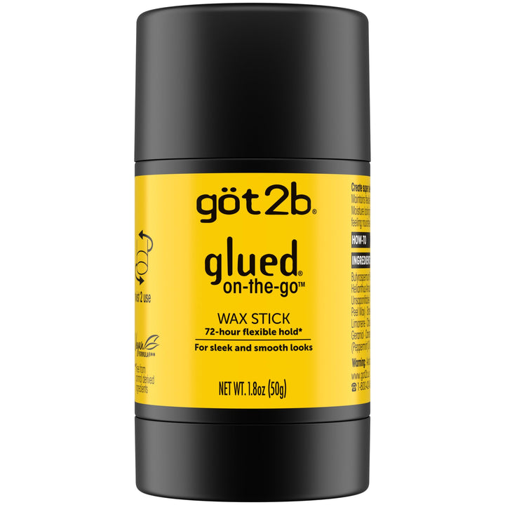 got2b product front packaging showing sleek wax stick and branding benefit portability