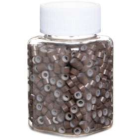 GOTDYA front view of 5mm brown micro beads showing packaging and quantity benefit