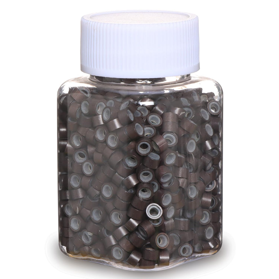 GOTDYA front pack of dark brown micro rings showing quantity and color blend