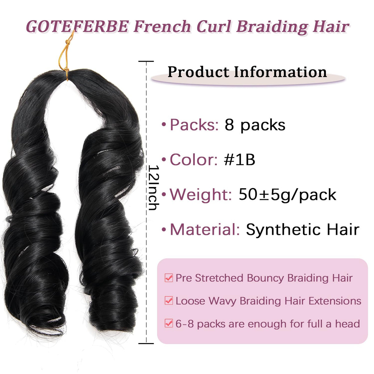 GOTEFERBE braided hairstyle in use demonstrating lightweight, comfortable wear