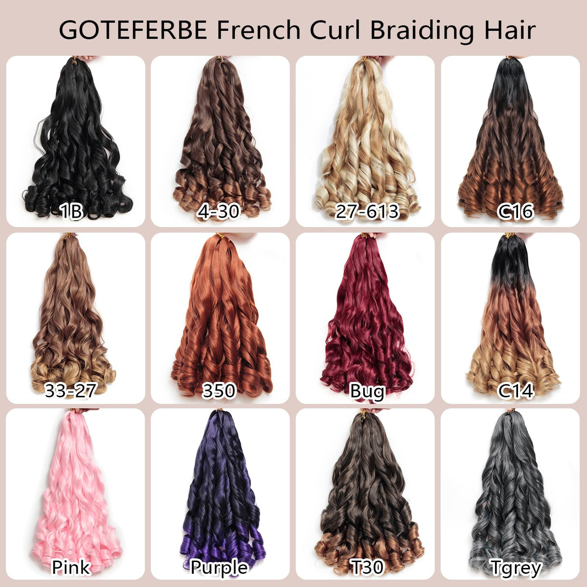 GOTEFERBE detailed curl pattern close-up showing uniform loose waves