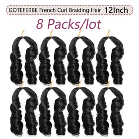 GOTEFERBE close-up of silky curly texture for soft, natural-looking braids