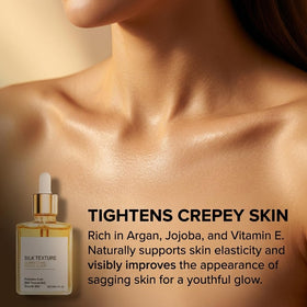 Gouda Silk application on hand absorbing into skin, demonstrates instant smoothing benefit