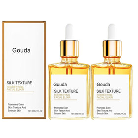 Gouda front packaging showing twin bottles and benefits