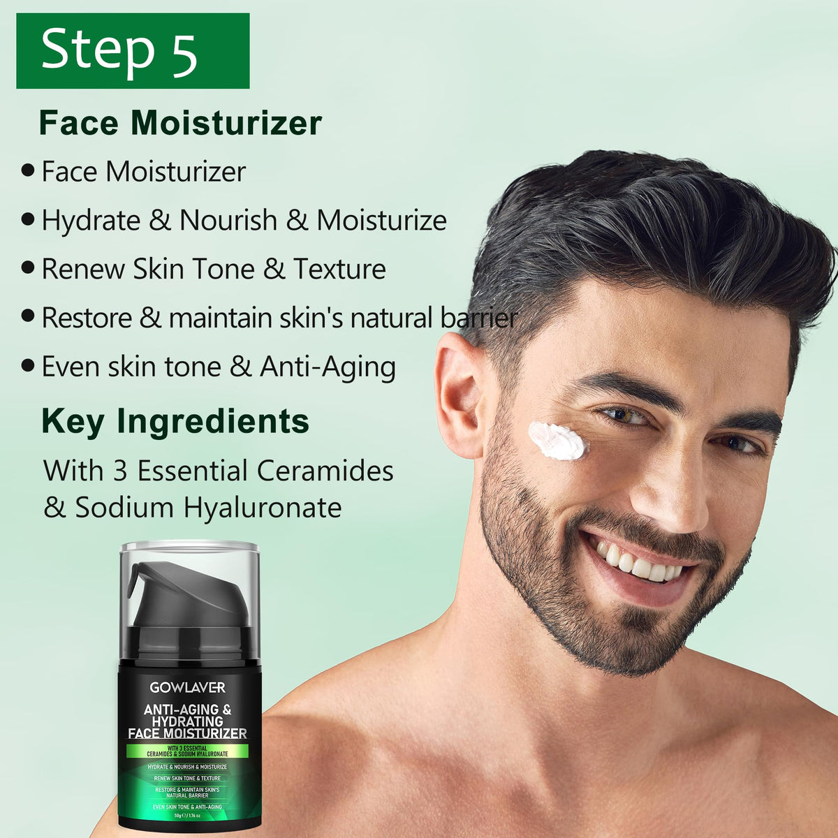 GOWLAVER moisturizer open jar showing creamy finish and lasting hydration
