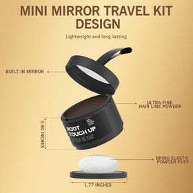 gowwim applying powder to hairline for instant gray coverage benefit