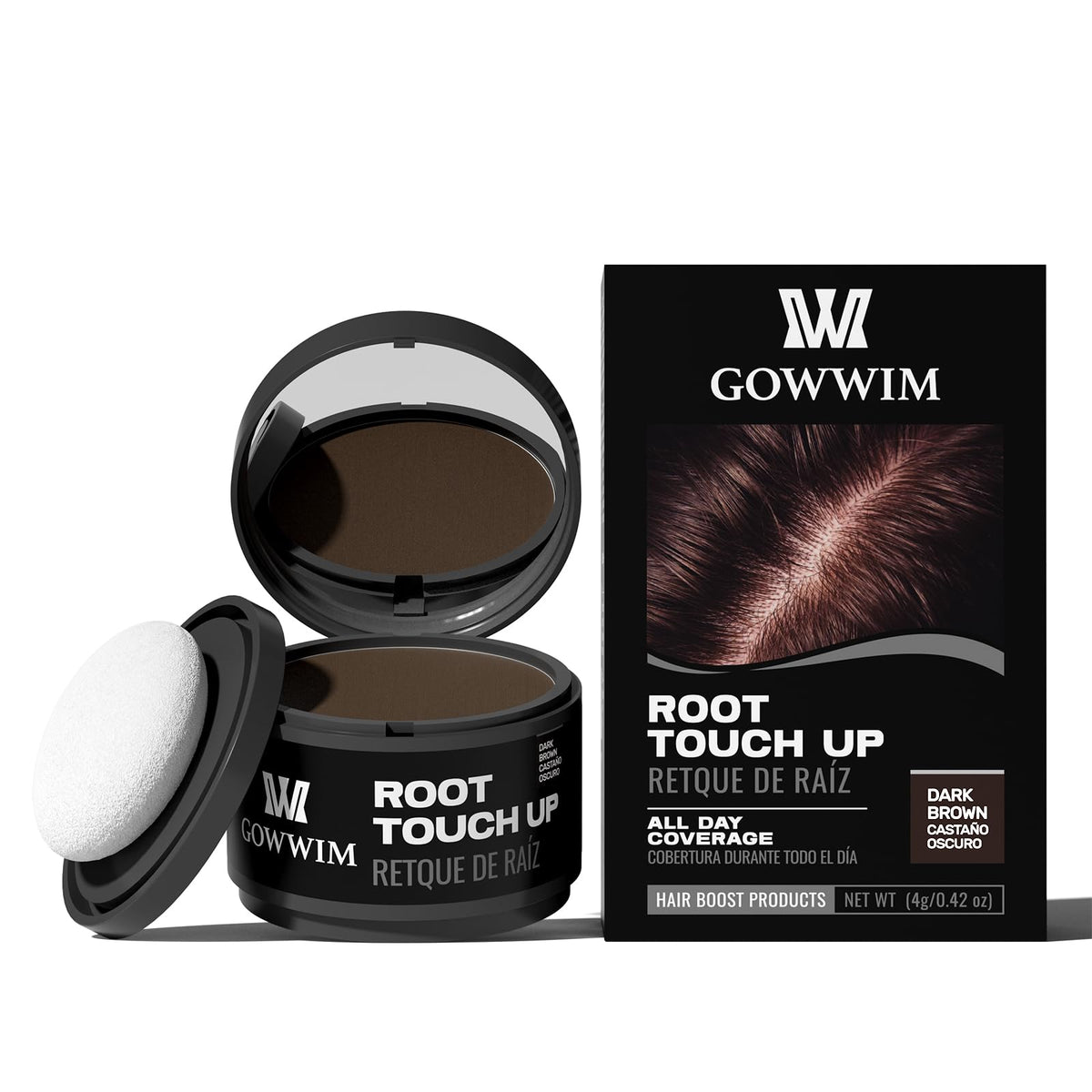gowwim compact front view showing dark brown shade and portable design