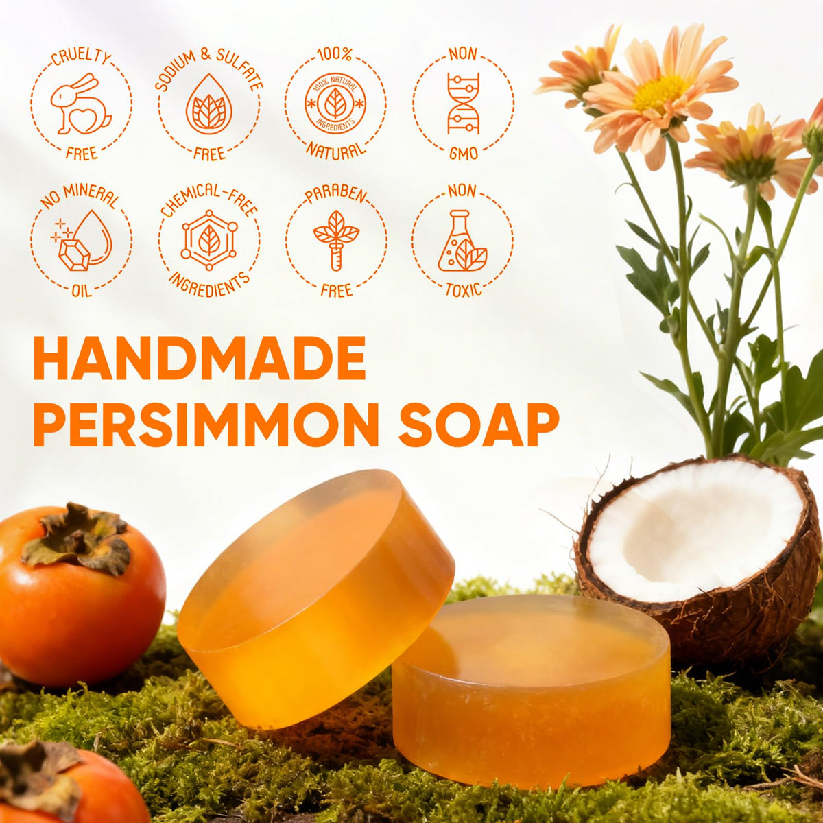 GPP persimmon soap ingredient label closeup highlighting natural extract