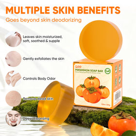 GPP persimmon soap lather in hand demonstrating gentle cleansing