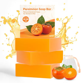 GPP persimmon soap three-bar set arrangement illustrating value pack