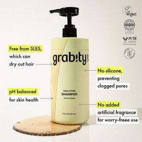 grab!ty before and after hair volume comparison showing thicker appearance