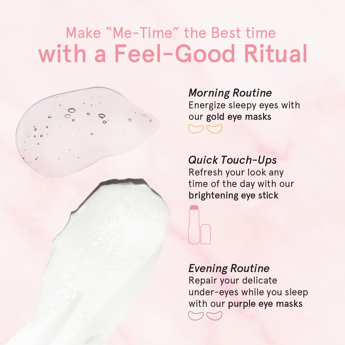 grace & stella before and after concept showing reduced puffiness and brighter under-eye area