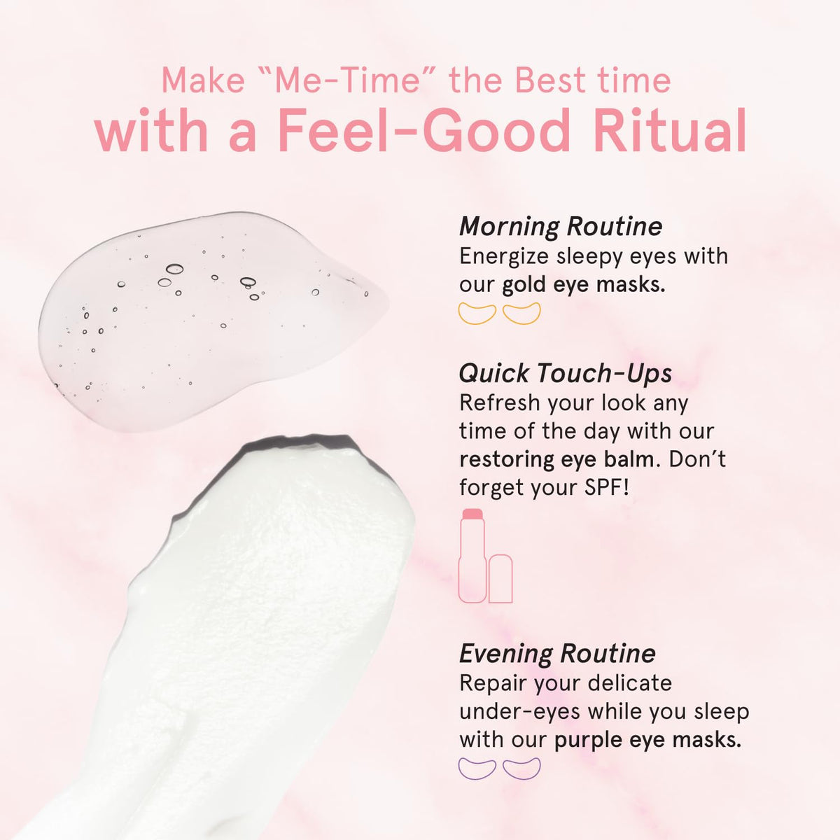 grace & stella before and after concept image showing visible under-eye improvement