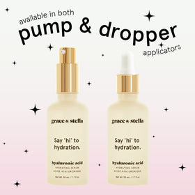 grace & stella bottle next to moisturizer showing layering compatibility and routine use