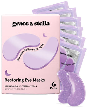 grace & stella front packaging showing purple box and product name for gifting