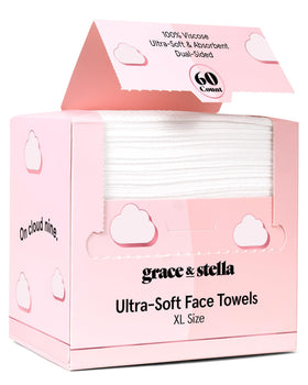 grace & stella front packaging showing pink box and 60-count convenience