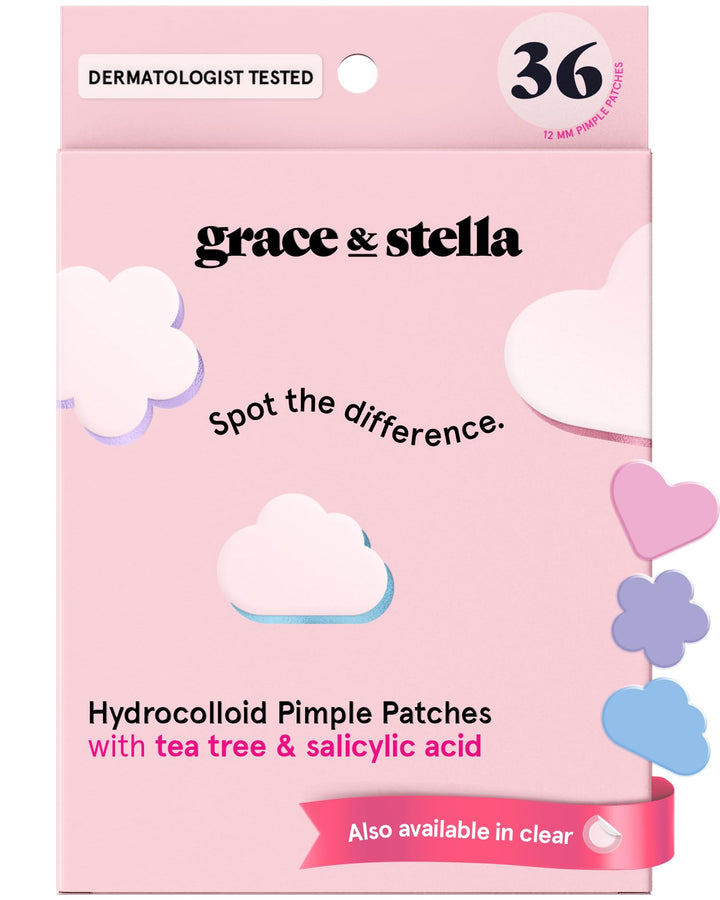 grace & stella front packaging showing cute multishape patches and benefits