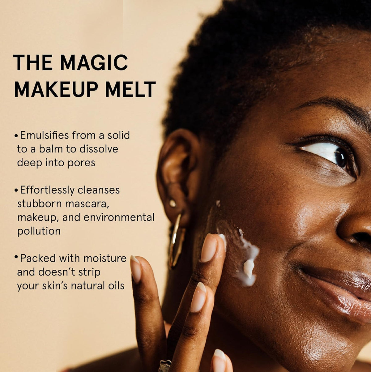 grace & stella hand applying balm demonstrating gentle massage technique and comfort