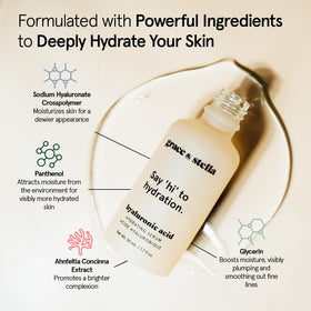 grace & stella ingredients label close view showcasing vegan, clean formulation