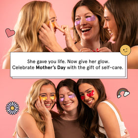 grace & stella open box with neatly stacked single-use under eye gel patches for easy use