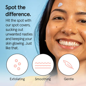 grace & stella open sheet close-up revealing adhesive hydrocolloid texture