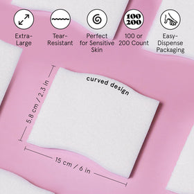 grace & stella pad used for makeup removal showing gentle, non-scratching clean