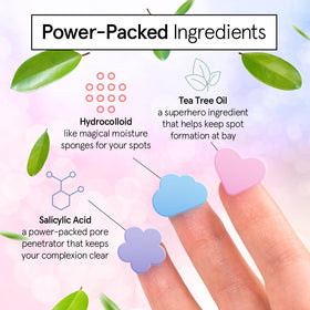 grace & stella patch applied to cheek showing secure blemish protection